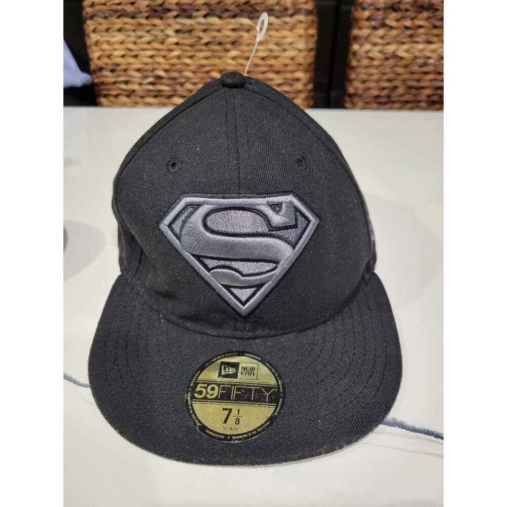New Era 7 ¹/⁸ Superman Black Gray 59Fifty Fitted Cap DC Comics Limited Edition